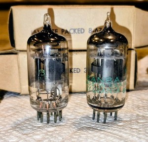 新品未使用米国Sylvania 製真空管JAN 6AN8A M-739 新品】JAN 6AU6WC 真空管 5個 GE PhilipsECG SYLVANIA USA製 箱付き