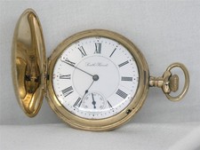 EXQUISITE 1908 ANTIQUE 16S SOUTH BEND 14K GOLD FILL POCKET WATCH, SERVICED