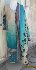 pakistani beautfull emboridery lawn cotton pant kameez Lmsize bust 48