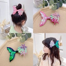 Mermaid Tail Hair Clip   Seashell Starfish Glitter Hair Accessory for Girls