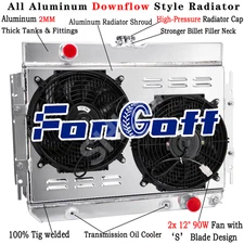 3 Row Radiator Shroud Fan For 1963-1968 Chevy Bel Air/Impala El Camino/Chevelle