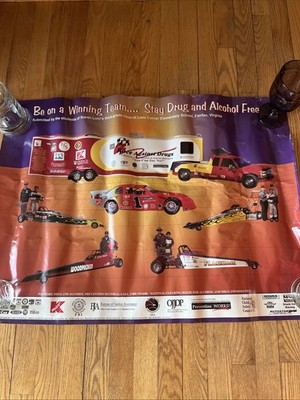 32x24    Be On The Winning Team Salutes the Drag Racing  Poster