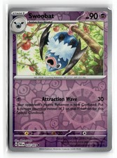 Pokemon: SV: Paldean Fates Swoobat #033/091 Uncommon,Reverse Holo .P2N
