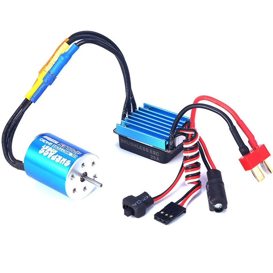 Surpass Hobby 2430 8200KV 7200KV 5800KV Brushless Motor& 25A ESC for 1/18 RC Car - Image 4 of 4