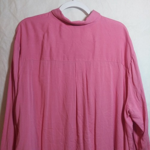 Torrid Chateau Rose Drop Shoulder Button-Front Shirt Simple Solid Casual Sz 1X - Picture 8 of 10