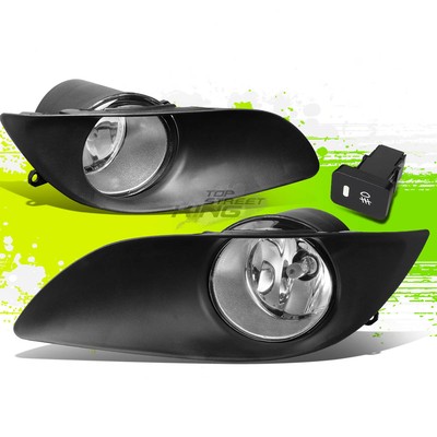 Factory Style Fog Light Lamps w/Switch for Toyota Yaris Hatch 09-11 Chrome Pair