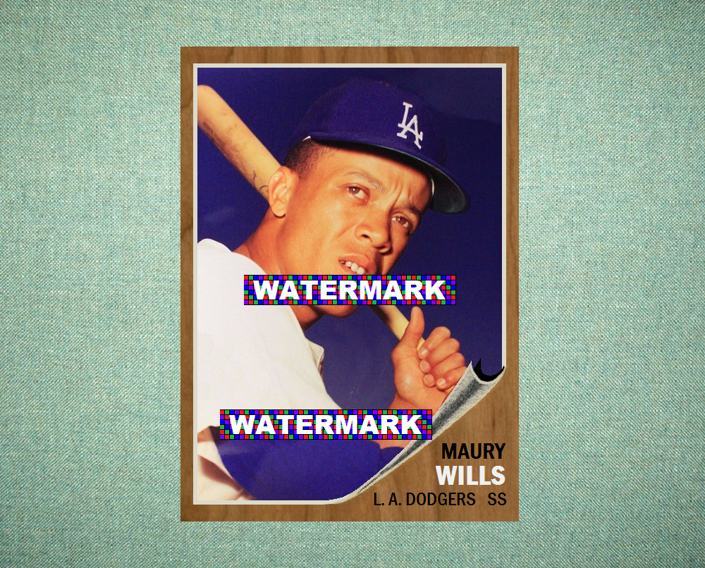 Maury Wills Los Angeles Dodgers 1962 Style Custom Baseball Art Card | eBay