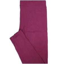 OS Lularoe Leggings Solid Dark Red Wine NEW 564046