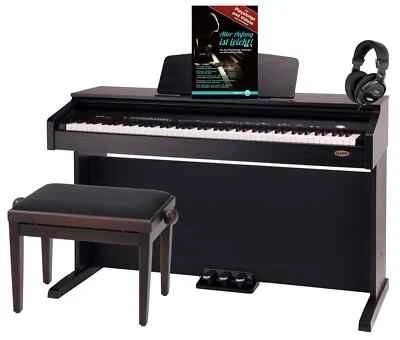 Piano Numerique Digital Bois de Rose 88 Touches 64 Sons 3 Pedales USB Midi Set - Photo 1/4