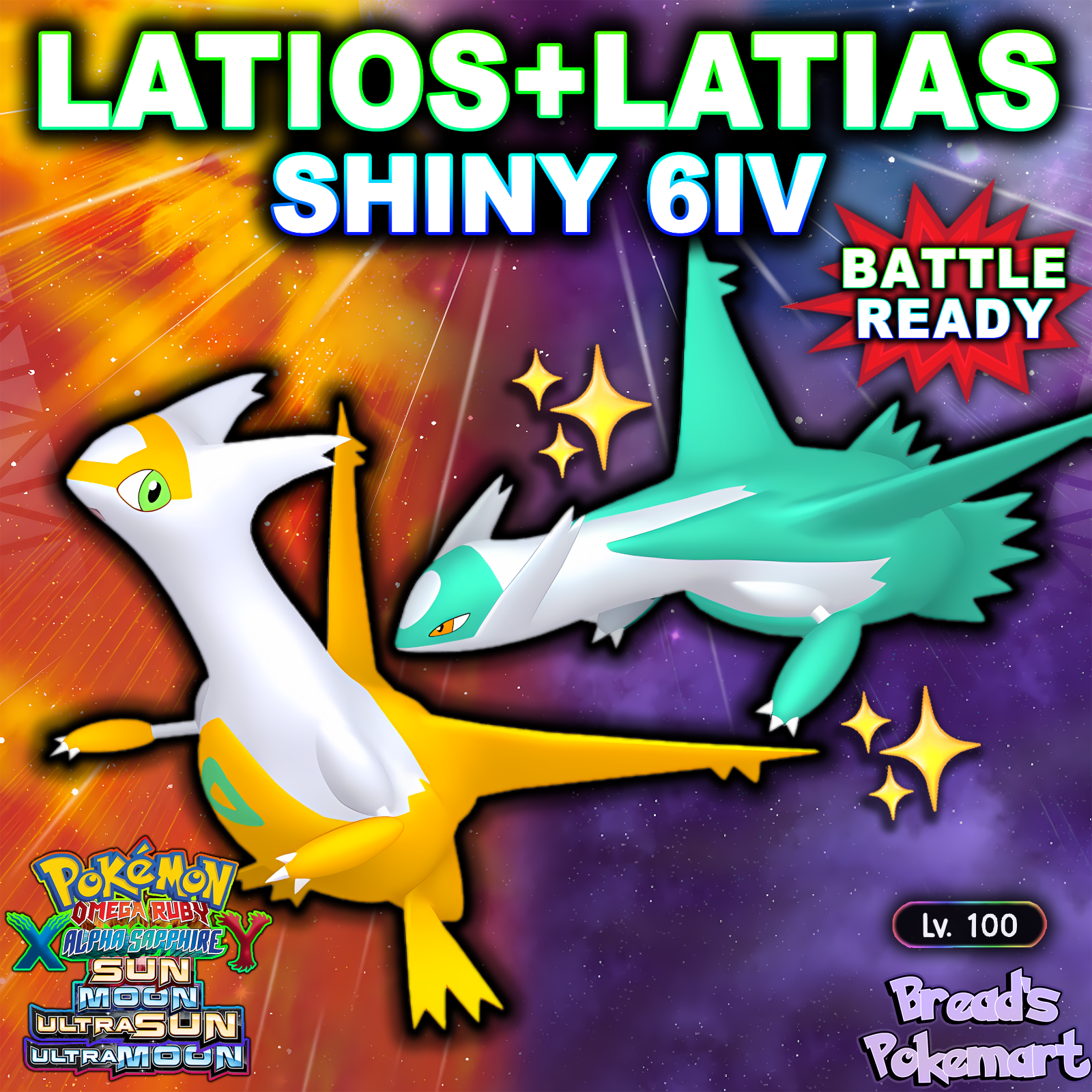 Trio Lendário de Kalos Shiny, Mega Latios e Latias, confira todas