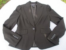 INC International Concepts Suit Blazer Women's 4 Black Single Button/Breast