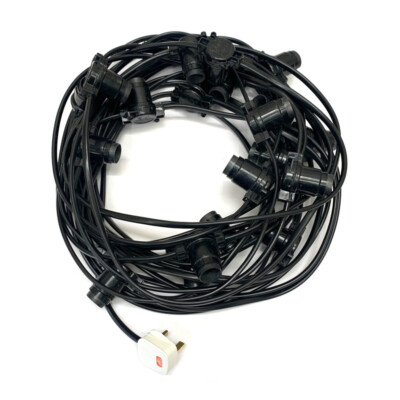 Turnock strapazierfähig UK hergestellt Festoon Lichterkette Gummikabel BC/ES Lampenhalter