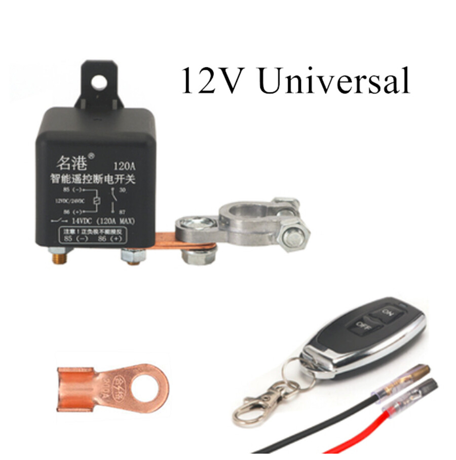 Remote Battery Disconnect Switch 12V With LED Digital Voltmeter