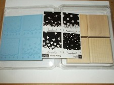 Stampin' Up GENTLY FALLING wood stamp set enjoy/love/peace/thanks NEW