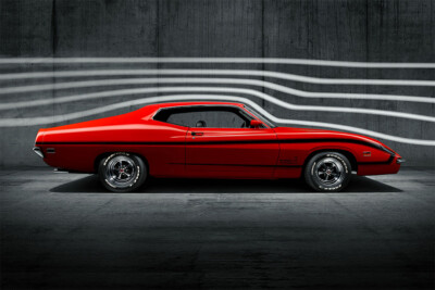 1970 Ford Torino King Cobra Sporty Car Decor Wall Print - POSTER 20x30