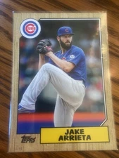 2016 Topps 1987 Tribute Jumbo 5x7 Jake Arrieta Cubs #'d /49