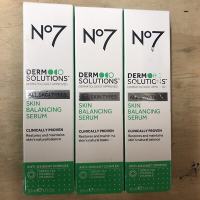 No7 Derm Solutions Skin Balancing Serum 30ml für alle Hauttypen X2