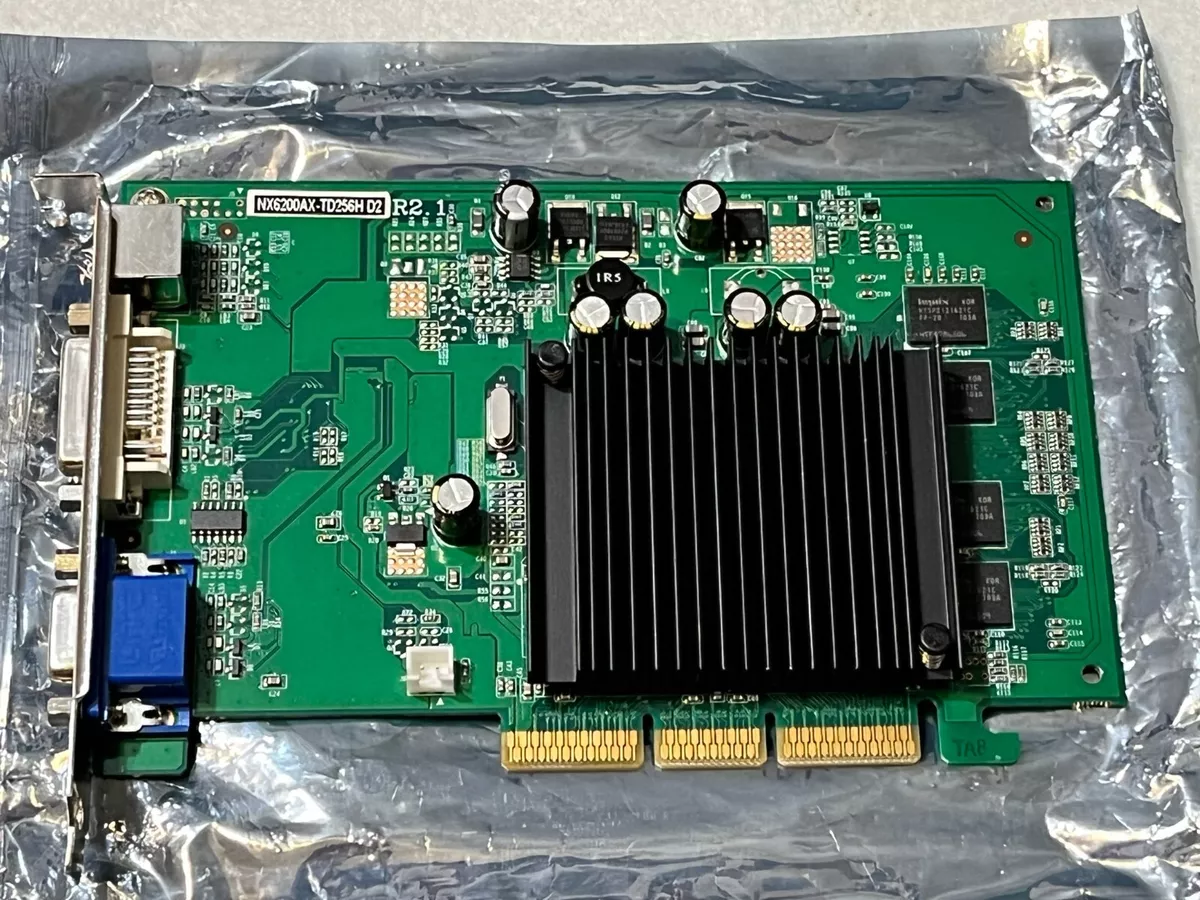 MSI Nvidia GeForce 6200 256MB DDR2 AGP NX6200AX TD256H Vintage Graphics Card