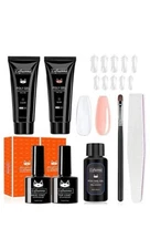 Poly Gel Nail Kit-2 Colors Gel Extension Nail Kit Starter kit,15ML With Polish