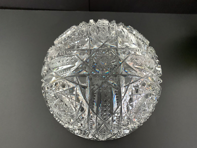 GORGEOUS ANTIQUE AMERICAN BRILLIANT PERIOD CRYSTAL CUT GLASS - 8