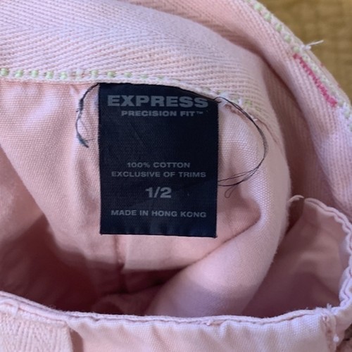 Y2K Express Cargo Pants 27 Capri Pink Vintage Pocket Zipper Cinched Low Rise - Bild 7 von 10