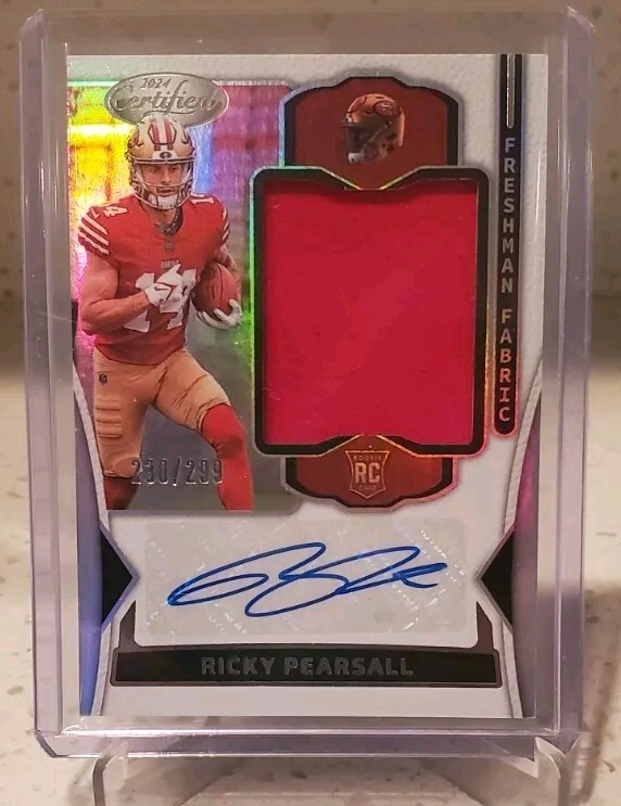 2024 Panini Certified Ricky Pearsall Freshman Fabric RC Patch Auto#'d/299