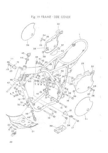 YAMAHA Parts Manual TT500 E 1978 Replacement Spares Catalog List TT500E - Picture 3 of 4