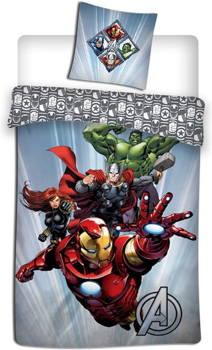 Housse de couette Avengers 140x200 cm pour une chambre d'enfant moderne
