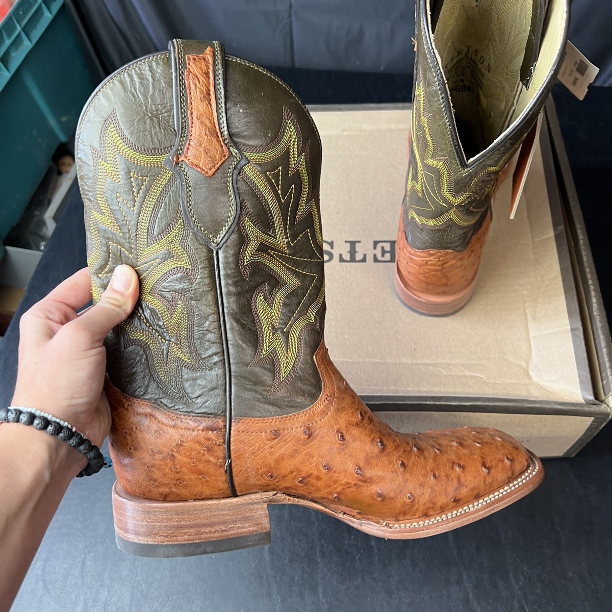 Vintage Stetson Men's 10 D Horseman Roper Ostritch Cowboy Vintage Stetson Men's 10 D Horseman Roper Ostritch Cowboy