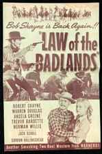 LAW OF THE BADLANDS Orig Movie Press Sheet 1945 Robert Shayne Western Short