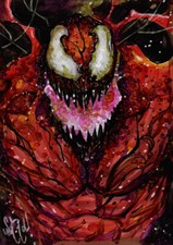 CARNAGE SPIDER-MAN SKETCH Card Original Art VENOM MARVEL CHRIS MCJUNKIN