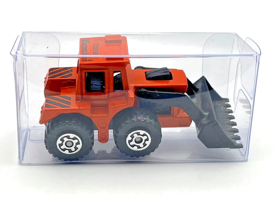 Matchbox MB29 Superfast Tractor Shovel Orange Mucosolvan Promo Mint in PVC Box - Image 4 of 4