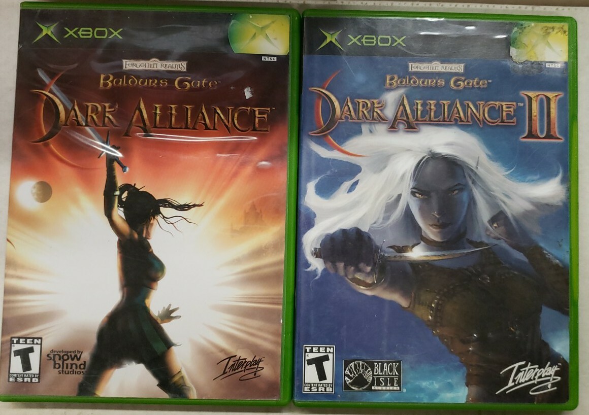 Baldur's Gate: Dark Alliance 1 & 2 Microsoft Xbox Forgotten Realms  Interplay Lot 20626718585 | eBay