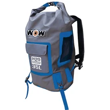 WOW Sports H2O WaterProof Dry Backpack in Blue w Adjustable Strap (18-5110B)