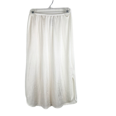 Bali Studio Half Slip Women Small Ivory Nylon Stretch Midi Inner Bottoms