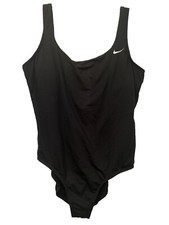 Nike Women's Essential U-Back One Piece Swimsuit Black Large