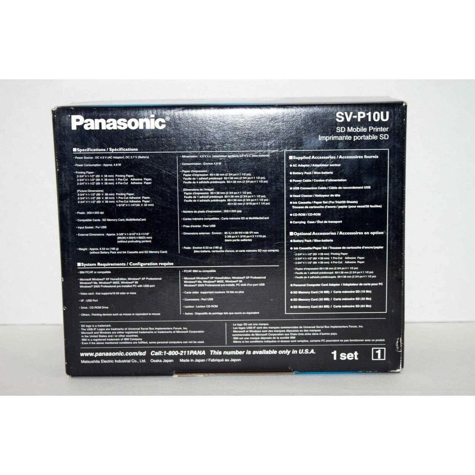 Panasonic e-wear SD Mobile Printer Model SV-P10U - Image 2 of 4