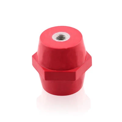 Isolatoren M10 Rot 35x32mm Polyesterharz Stützisolator Selbstverlöschend 1 Stück