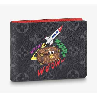 Louis Vuitton XMAS 2021 Holiday Trunk Black Monogram Logo Bifold Multiple Wallet