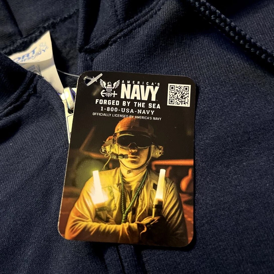 Chaqueta con Capucha Marina de los Estados Unidos Core Polar Talla Mediana Nueva con Etiquetas Estilo Militar Foto 3 de 4