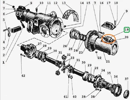 Front axle adjustment screw, tractor Belarus 50/80/500/800/900/1000/5000/8000/ - Picture 6 of 6
