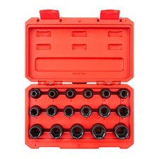 Tekton SID92321 1/2 Inch Drive 6-Point Impact Socket Set, 17-Piece 8-24 mm 