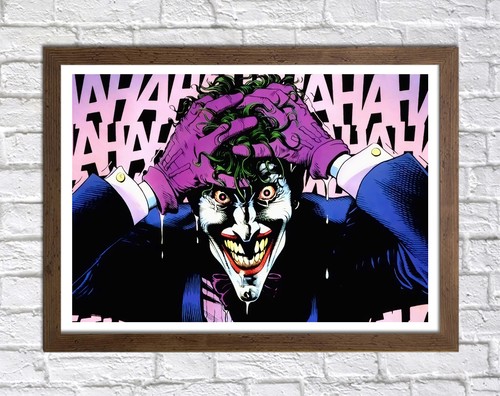 JOKER - ENMARCADO LIENZO ARTE PARED PAPEL IMAGEN SUPERHÉROE IMPRESIÓN - DC PÚRPURA VERDE - Imagen 10 de 12