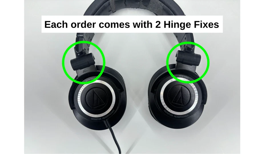 2x Kit de reparación de bisagras Audio Technica ATH-M50 / ATH-M50x / M50x / M50, GARANTÍA - Imagen 2 de 4