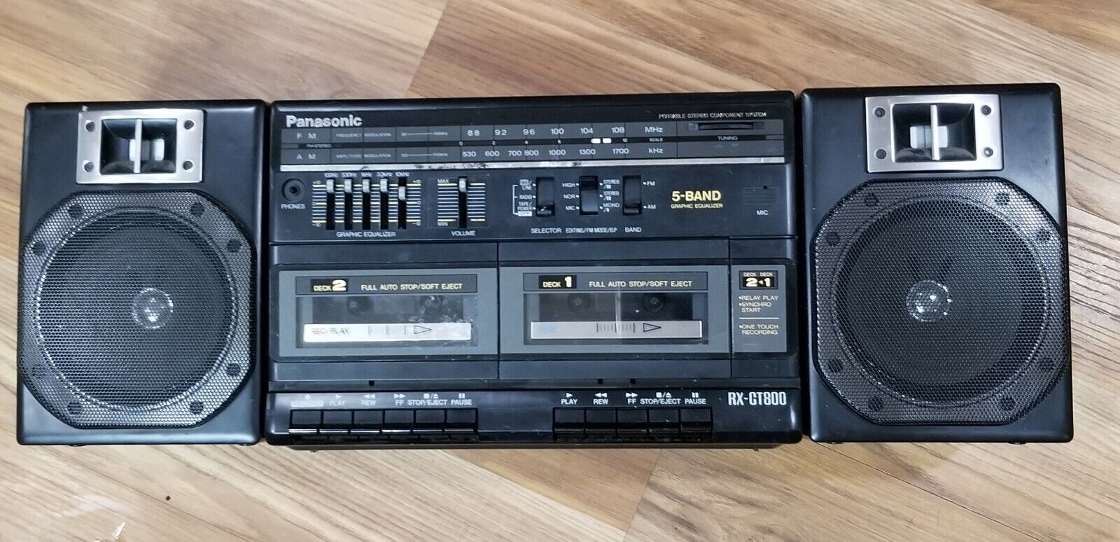 Vtg Panasonic Boombox RX-CT800 NEW before selling ☆ Stereo Player AM Cassette 5 ☆ popular Dual FM