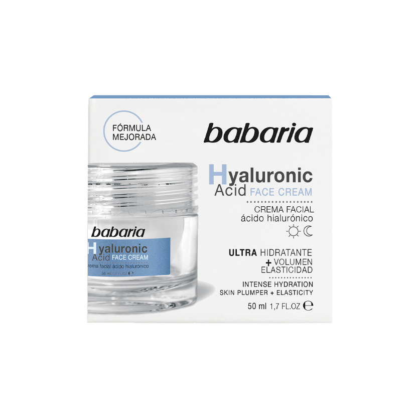Imagen 1 - BABARIA CREMA FACIAL HIDRATANTE ACIDO HIALURONICO 50ML
