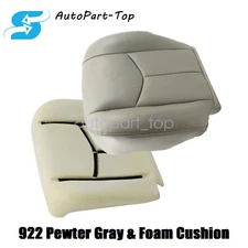 For 2003 2004 2005 2006 GMC Sierra Driver Bottom Seat Cover Light Gray Foam Pad