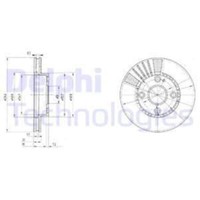Delphi 2X Bremsscheibe Vorne Ø235 Mm BelüFtet Unbeschichtet FüR Mazda 323 F VI