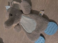 BoBo Buddies Edgar the Elephant Baby Teether Crinkle Plush Baby Unisex Gray
