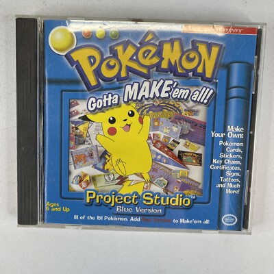 POKEMON GOTTA MAKE'EM ALL PROJECT STUDIO BLUE PC COMPUTER GAME NINTENDO